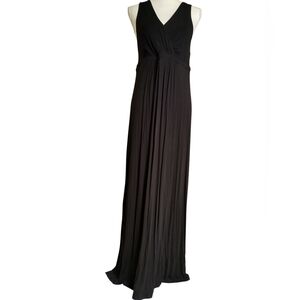 Black V-Neck Maxi Dress